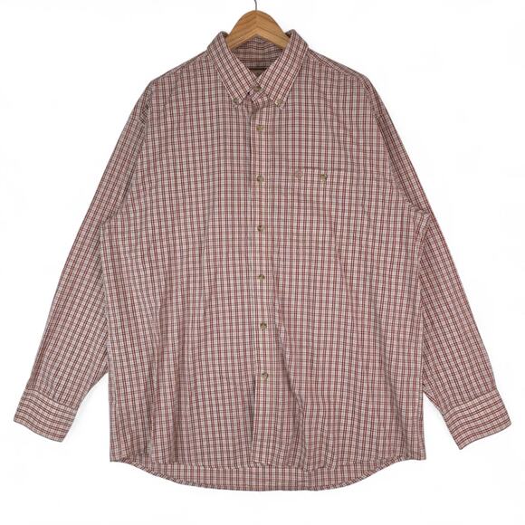 Wrangler Western Shirt XL Classics Rust Copper Plaid Long Sleeve Button Down - Picture 2 of 12